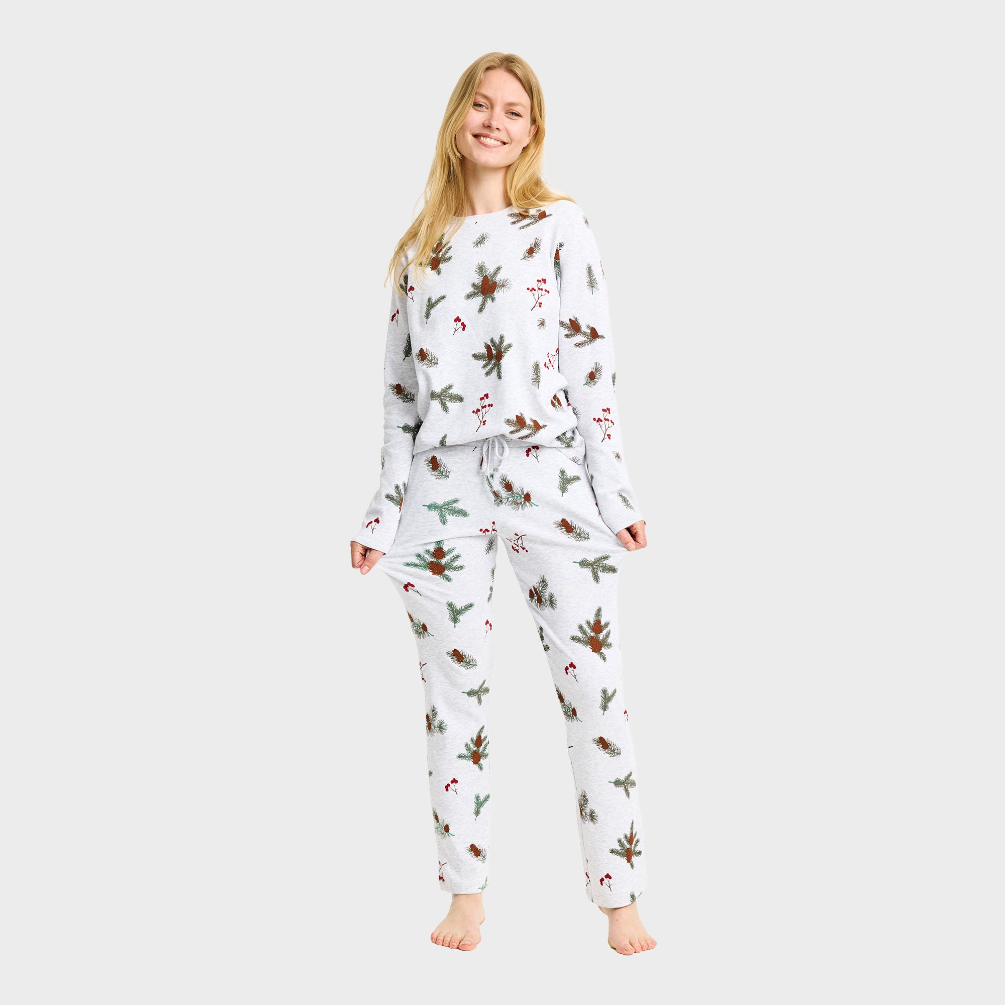 Den ribbede pyjamas - Dame